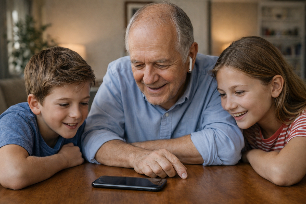 Senior słucha swojej historii